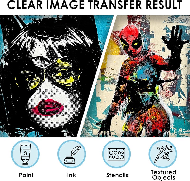 GELELF Upgraded Gel Printing Plate No Aging & Bubbling, Mini Size 3" x 5" Reusable Gel Plates for Monoprinting -Printmaking Art Supplies for Card Making, Book Press, Journaling, Scrapbooking - Image 2